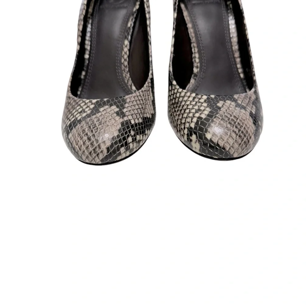TORY BURCH Astoria Snakeskin Print Wedge Shoe Sz 8 - Picture 6 of 13